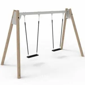 Robinia/stålhuske med 2 sikkerhetsseter