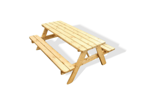 Picknickbord/benkesett senior uten rygg i nordlandsk furu