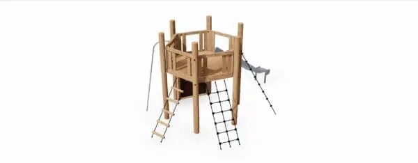 På 6 m gulv og sklie.