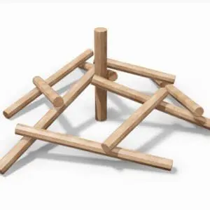 klätterpyramid i flera nivåer