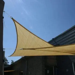 Hdpe trekantet slynge 3x3x3 m - camel inkl. beslag