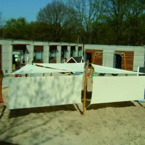 Pe firkantmarkise/sidemarkise 1,3x4 m - off-white inkl. braketter