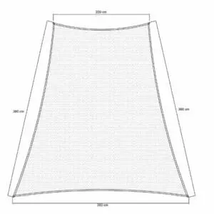 Hdpe trapesstropp 3,6x3,6x3,6x3,6x2 m camel inkl. beslag