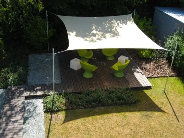 Hdpe firkantet slynge 4,2x4,2 m - camel inkl. beslag