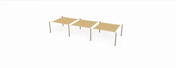 Solskjermsystem. 3 stk. hdpe 3,6x3,6m + 8 stolper. - Bilde 2