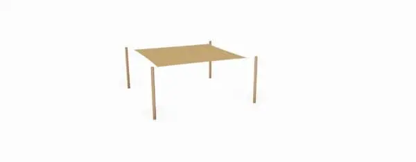 Soltak syst 1 stk 4,2x4,2m hdpe + 4 stolper