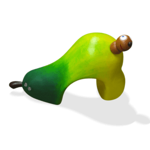 Lekfigur päron med mask 