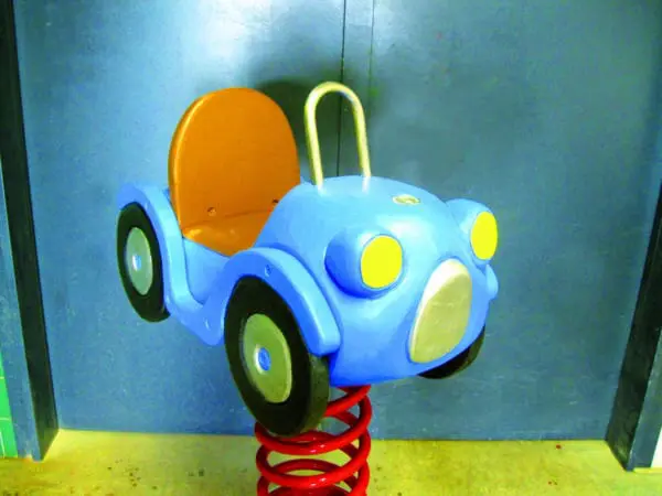 det gyngende dyret den blå bilen - Bilde 3