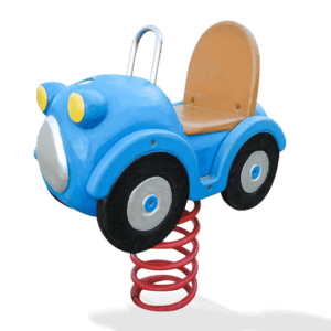 det gyngende dyret den blå bilen