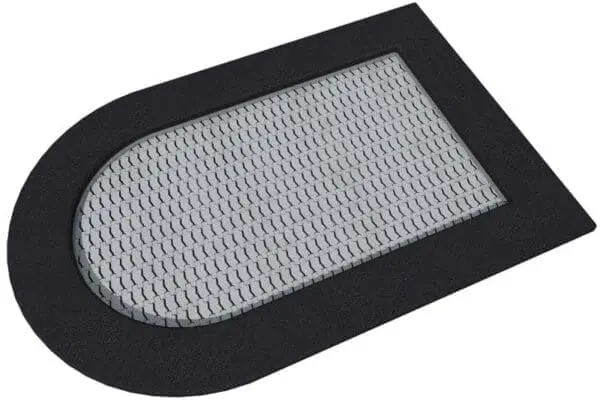 Langstrakt, buet trampoline 150 x 225