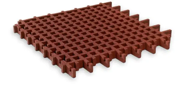 Gressmatte Rød Fallhøyde 2,1 m 100x100x6,5 cm