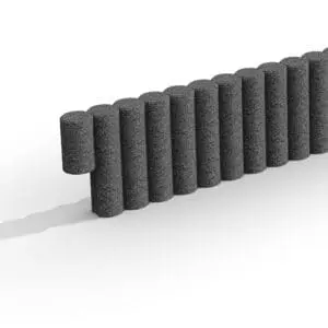 Gummikant palisadeutseende Grå Ø8 cm, L100 cm, H27,5 cm