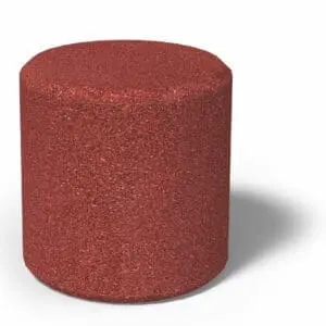 Gummisylinder rød Ø45cm, H45cm