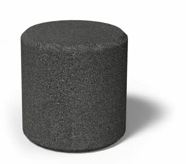 Gummisylinder grå Ø45 cm, H45 cm