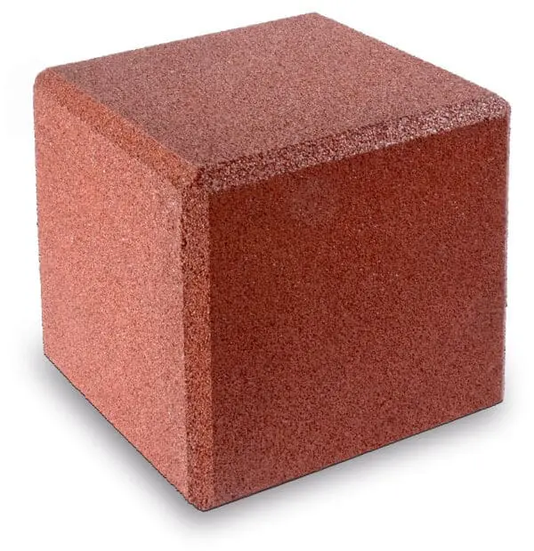 Gummikube rød 40x40x40cm