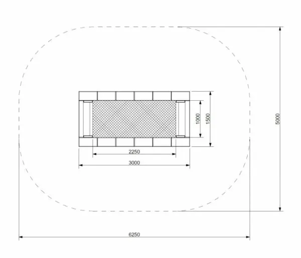 Trampoline ORTA-I 150 x 300 for rullestolbrukere - Bilde 5