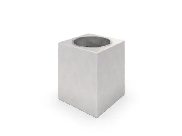 DECO avfallsbeholder i hvit betong 02