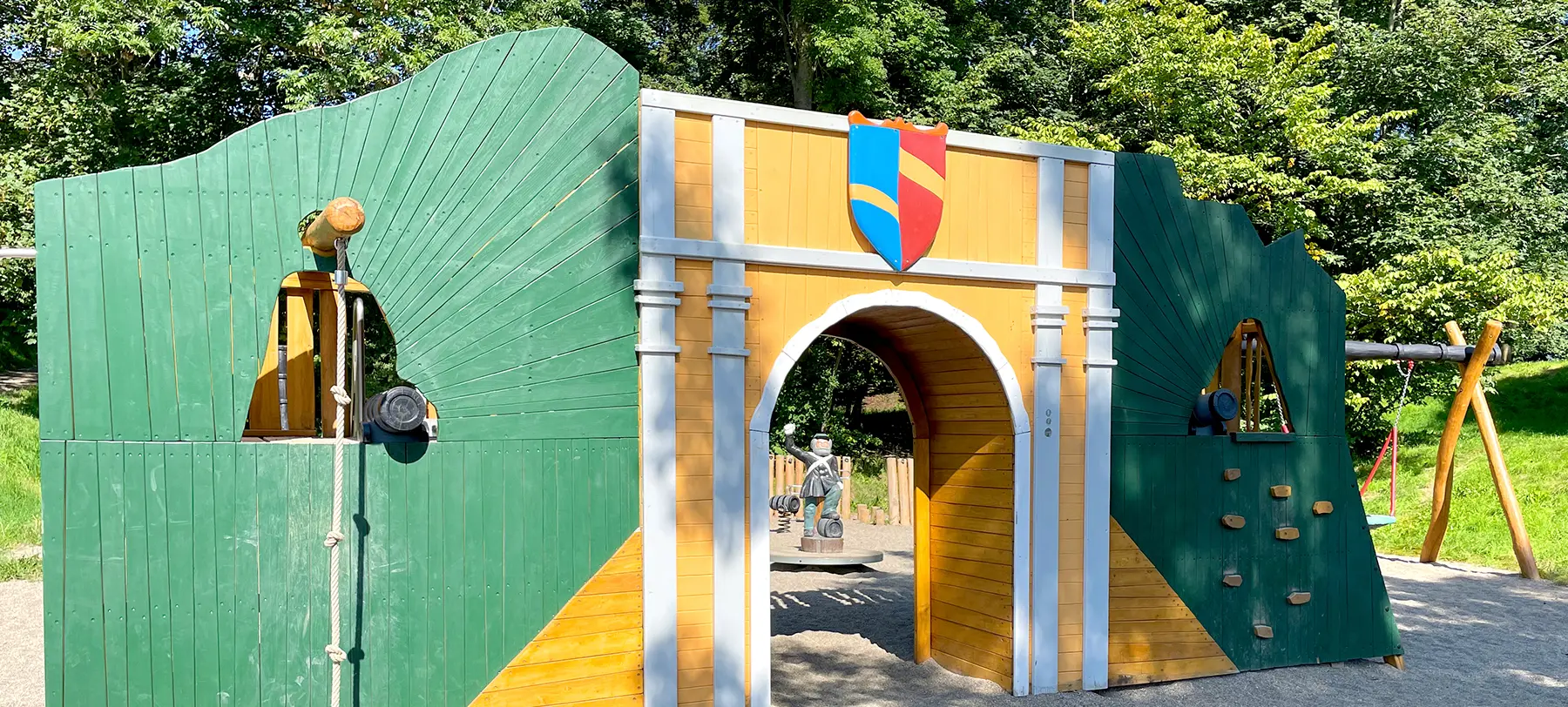 En lekeplass i Voldende i Fredericia som forestiller en festning.