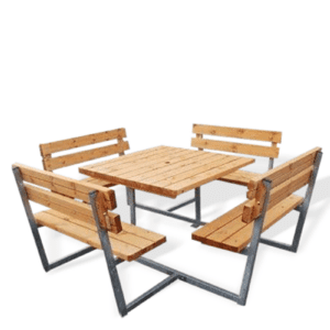 4-sidig bord/benkesett i nordlandsk furu